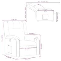 Fauteuil verstelbaar stof donkerbruin - thumbnail