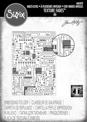 Sizzix • tim holtz multi-level texture fades embossing folder circuit