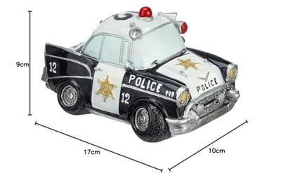 Spaarpot politieauto van poly, B17 x D10 x H9 cm Spaarpot politieauto van poly, B17 x D10 x H9 cm