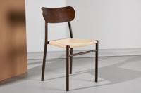 Nohr Eetkamerstoel 'Lakeithia' Rattan, kleur Beige/Mokka - thumbnail