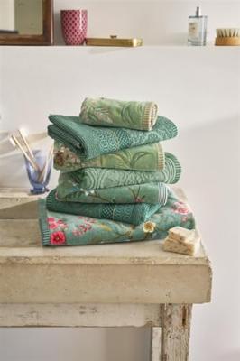 Pip Studio Pip Studio Secret Garden handdoek Groen 55x100 cm