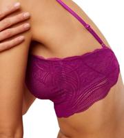 Lift Smart push up Bh zonder beugel - kanten Beugelloze bh met smalle bandjes - voorgevormd - thumbnail