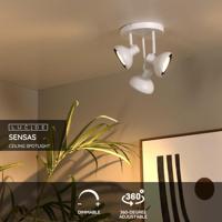 Lucide SENSAS - Plafondspot - Ø 25,8 cm - 3xGU10 (ES111) - Wit - thumbnail
