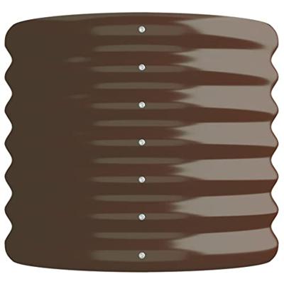 VidaXL Plantenbak 114x40x36 cm gegalvaniseerd staal bruin
