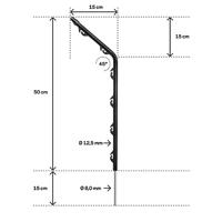 Gallagher Vijver/schuttingpaaltje gebogen zwart (5) - 065035 065035 - thumbnail