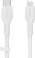Belkin BoostCharge Flex siliconen USB Type C/Lightning-kabel (2 m), MFi-gecertificeerde 20 W PD Power Delivery-snellaadkabel voor iPhone 14/14 Plus, 13, 12, Pro, Max, mini, SE, iPad en meer – Wit - thumbnail