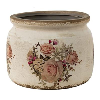 Clayre & Eef Roze Decoratie bloempot Ø 15*13 cm 6CE1419M