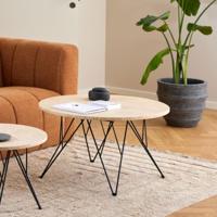 Bendt Ronde Salontafel 'Nadia' Travertin, 80cm - thumbnail