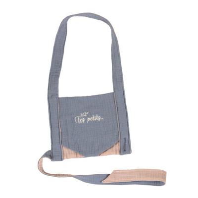 Poppen Draagzak - Gekreukt katoen Blauw