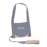 Poppen Draagzak - Gekreukt katoen Blauw - thumbnail