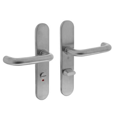 Intersteel Deurkruk Rond op schild rvs geborsteld