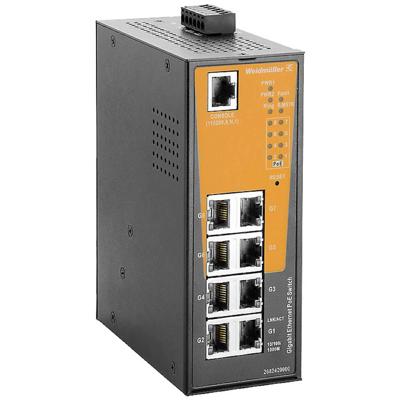 Weidmüller 2682420000 IE-SW-AL08M-8GTPOE Industrial Ethernet Switch 10 / 100 / 1000 MBit/s PoE-functie