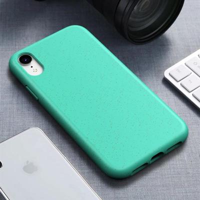 Starry Series schokbestendig stro materiaal + TPU beschermhoes voor iPhone XR (groen)