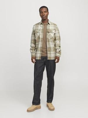Jack & Jones Jprccraymond Spring Check Overshirt Sn Overshirt White Pepper