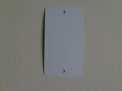 Label metaal 55x100 mm wit 2 gaten 1000