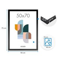 Fotokader voor Foto's van 50x70cm - MDF Houten Fotolijst - Zwart - thumbnail