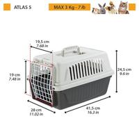 FERPLAST Atlas 5 - reismand voor kleine dieren - grijs - thumbnail