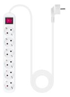 Printplaat NANOCABLE Regleta de enchufes de 6 tomas con interruptor, 1.4 metros Blanca - thumbnail
