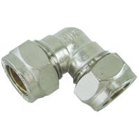 Riko Vernikkelde Messing Knel Kniekoppeling 10x10 mm - thumbnail