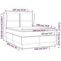 Boxspring met matras stof blauw 140x190 cm - thumbnail