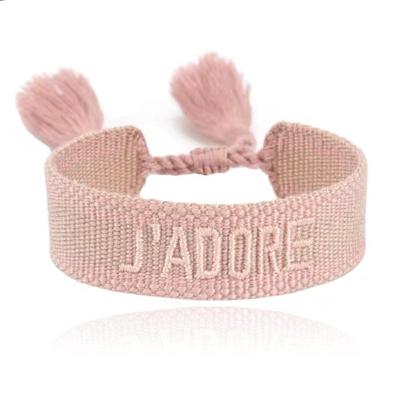 Deja J'adore Gevlochten Armband - Oudroze