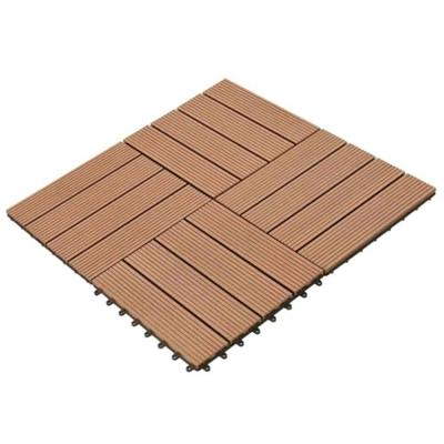 VidaXL Wpc tegels 30x30cm 11 stuks 1m2 bruin