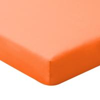 Biojersey hoeslaken, oranje 180 x 200 cm - thumbnail