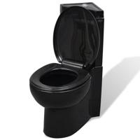 Toilet hoekmodel keramisch zwart - thumbnail