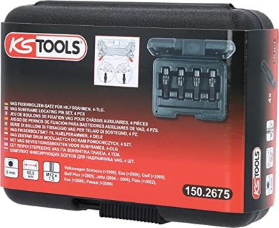 VAG fixeerpenset voor hulpframe M12 x 1,5, 4-delig KS Tools 150.2675 VAG fixeerpenset voor hulpframe M12 x 1,5, 4-delig KS Tools 150.2675