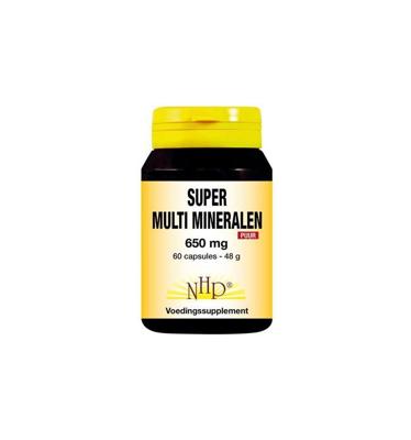 NHP Super multi mineralen 650mg puur 60 Vegetarische capsules