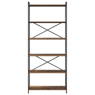 Boekenkast Oud hout 80 x 30 x 188 cm Bewerkt hout Boekenkast Oud hout 80 x 30 x 188 cm Bewerkt hout