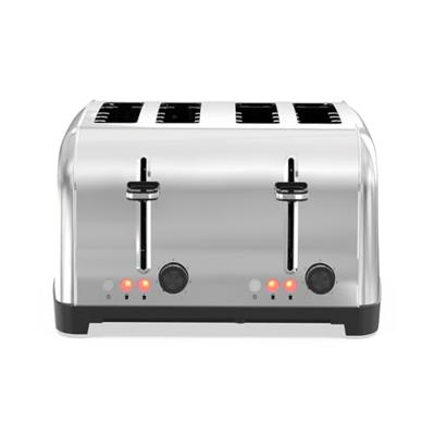 Broodrooster voor 4 sneetjes - LIVOO - DOD197 - 1700 W - 2 onafhankelijke en instelbare thermostaten: 7 standen - Roestvrij staal