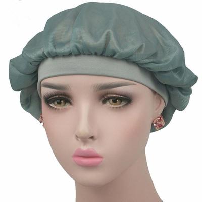 Kokosnoot Nightcap Air conditioning GLB lange haren GLB brede band satijn Bonnet (grijs)