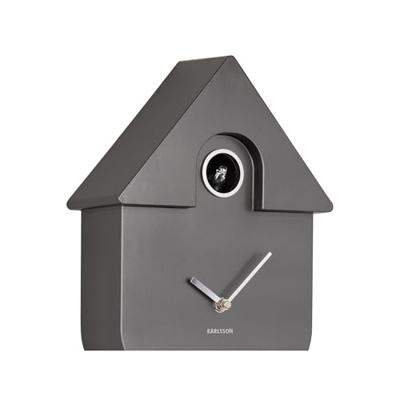Wall Clock Modern Cuckoo Metallic Dark Grey Wall Clock Modern Cuckoo Metallic Dark Grey