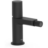 Wastafelmengkraan Tres Project 1-Knops Bidet Uitloop Recht 8 cm Rond Mat Zwart Tres - thumbnail