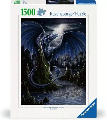 Ravensburger - Puzzel 1500 stukjes - De blauwe draak - Volwassenen en kinderen vanaf 14 jaar - Hoogwaardige puzzel 80x60cm -12000731 Ravensburger - Puzzel 1500 stukjes - De blauwe draak - Volwassenen en kinderen vanaf 14 jaar - Hoogwaardige puzzel 80x60cm -12000731