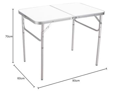 Marbueno Opvouwbare Aluminium Tafel D25 Camping en Strand 90X60X39/70 cm 10031