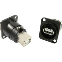 Cliff CP30114 XLR-adapter USB-A-bus naar USB B Adapter, inbouw 1 stuk(s) - thumbnail