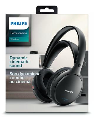 Philips SHC5200/10 HiFi Hoofdtelefoon Draadloos Over-Ear (32-mm-Luidspreker, Draadloze FM-transmissie, Zelfinstellende Binnenhoofdband, Lichtgewicht Ontwerp, Oplaadbaar), Zwart