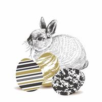 Duni servetten marbled eggs 33x33cm - thumbnail