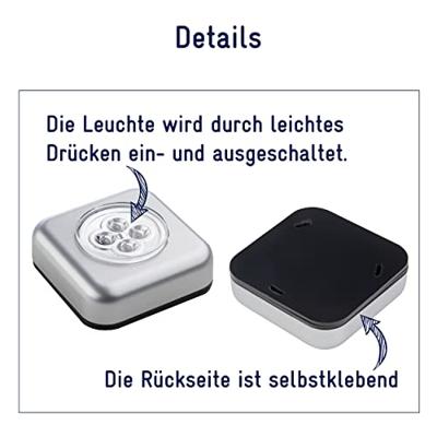 Müller-Licht 400136 Kleine mobiele lamp Set van 3 stuks LED Zilver