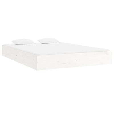 Bedframe massief hout wit 180x200 cm