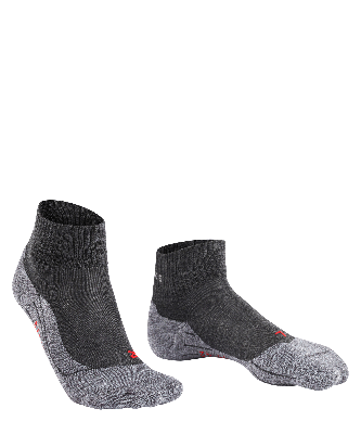 Falke TK5 Wander Korte Wandelsok Dames Asphalt Mel. 35-36 Falke TK5 Wander Korte Wandelsok Dames Asphalt Mel. 35-36