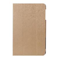 Huawei Honor Play Note T1 10.0 inch horizontaal Staaldraad structuur PU leren Flip Hoesje met magnetische sluiting en drievouws houder (goudkleurig) - thumbnail