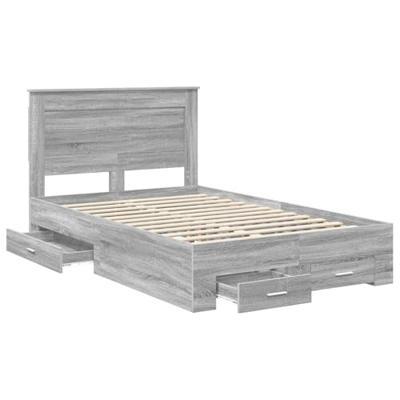 Bedframe met lade met hoofdeinde met opslag Bewerkt hout