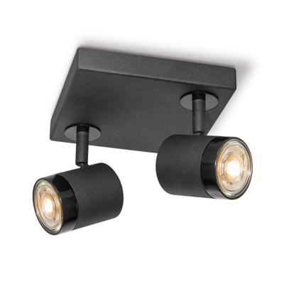 Home sweet home LED opbouwspot Manu 2 lichts ↔ 16 cm - zwart Home sweet home LED opbouwspot Manu 2 lichts ↔ 16 cm - zwart