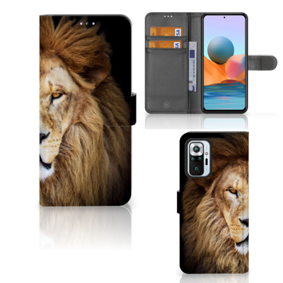 Xiaomi Redmi Note 10 Pro | Telefoonhoesje | Met pasjeshouder | Leeuw