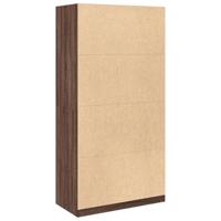 Kledingkast 100x50x200 cm bewerkt hout bruin eikenkleur - thumbnail