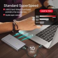 UNITEK S1206A USB-C naar PCIe/NVMe M.2 SSD 10Gbps Dual Bay-behuizing met offline kloon - thumbnail