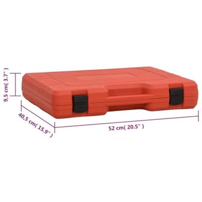 VidaXL Druktester voor koelsysteem 52x40,5x9,5 cm rood